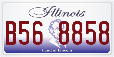IL license plate B568858
