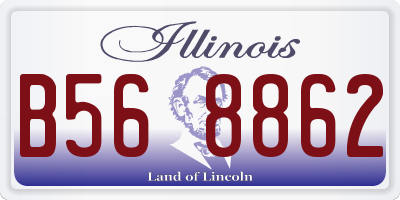 IL license plate B568862