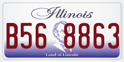 IL license plate B568863