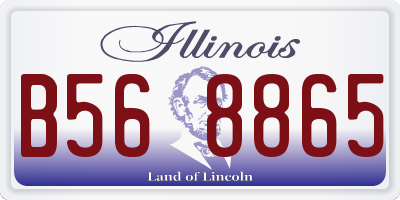 IL license plate B568865