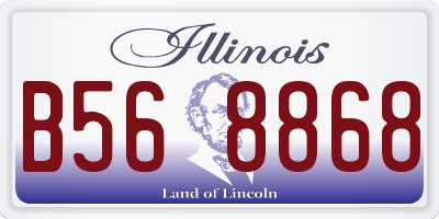 IL license plate B568868