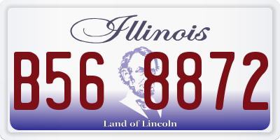 IL license plate B568872