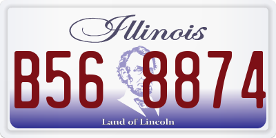 IL license plate B568874