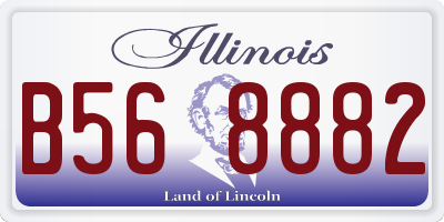 IL license plate B568882