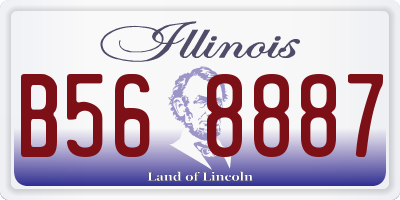 IL license plate B568887