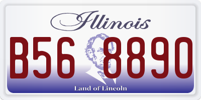 IL license plate B568890