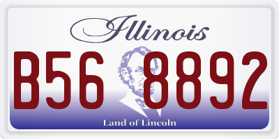IL license plate B568892