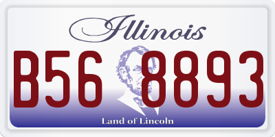 IL license plate B568893