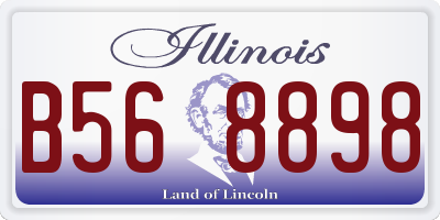 IL license plate B568898