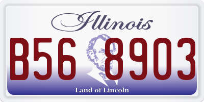 IL license plate B568903