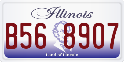 IL license plate B568907