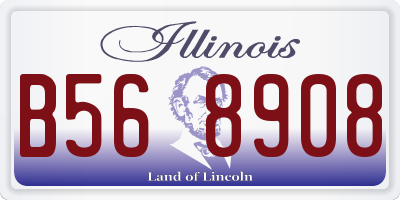 IL license plate B568908