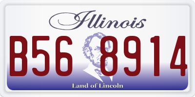 IL license plate B568914