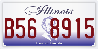 IL license plate B568915