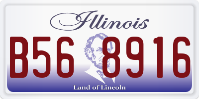 IL license plate B568916