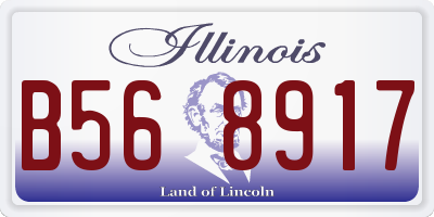 IL license plate B568917