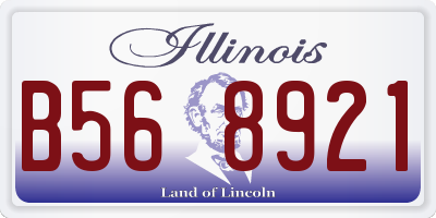IL license plate B568921