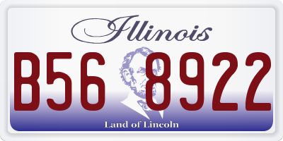 IL license plate B568922