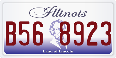 IL license plate B568923