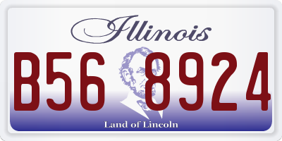 IL license plate B568924