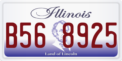 IL license plate B568925