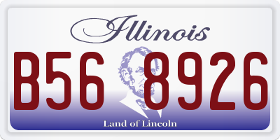 IL license plate B568926