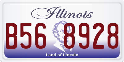 IL license plate B568928