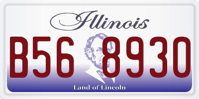 IL license plate B568930