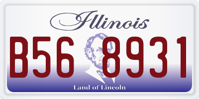 IL license plate B568931