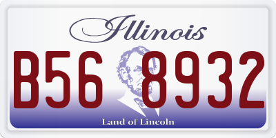 IL license plate B568932