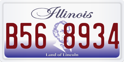 IL license plate B568934