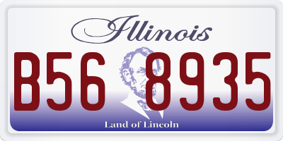 IL license plate B568935
