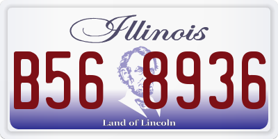 IL license plate B568936