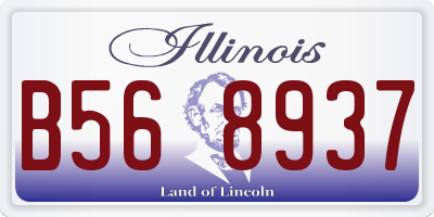IL license plate B568937