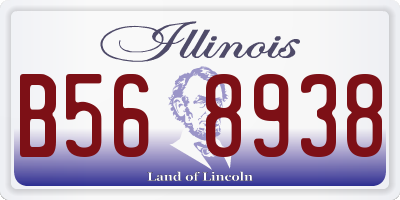 IL license plate B568938