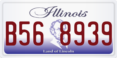 IL license plate B568939