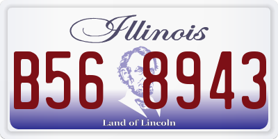 IL license plate B568943