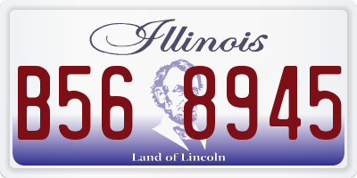 IL license plate B568945