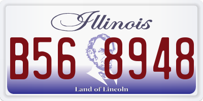 IL license plate B568948