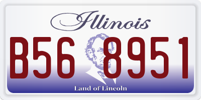 IL license plate B568951
