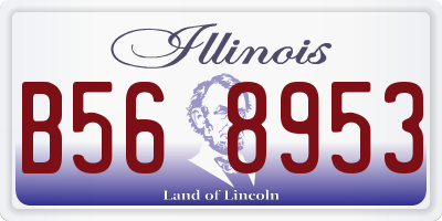 IL license plate B568953