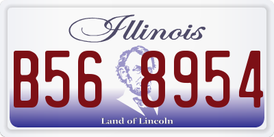 IL license plate B568954
