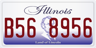 IL license plate B568956