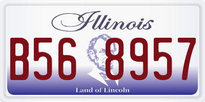 IL license plate B568957