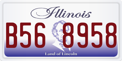 IL license plate B568958