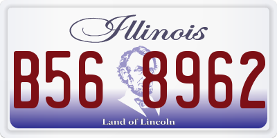 IL license plate B568962