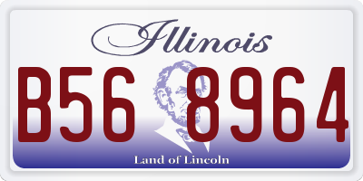 IL license plate B568964