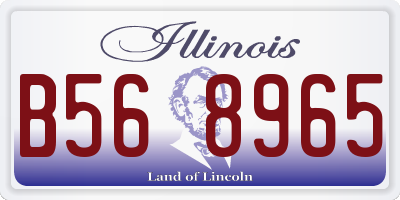 IL license plate B568965