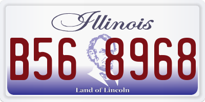 IL license plate B568968