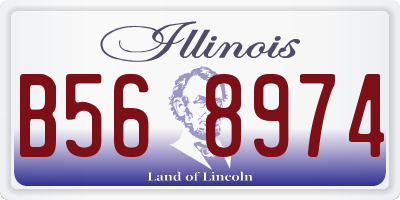 IL license plate B568974
